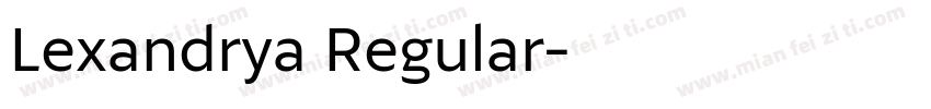 Lexandrya Regular字体转换